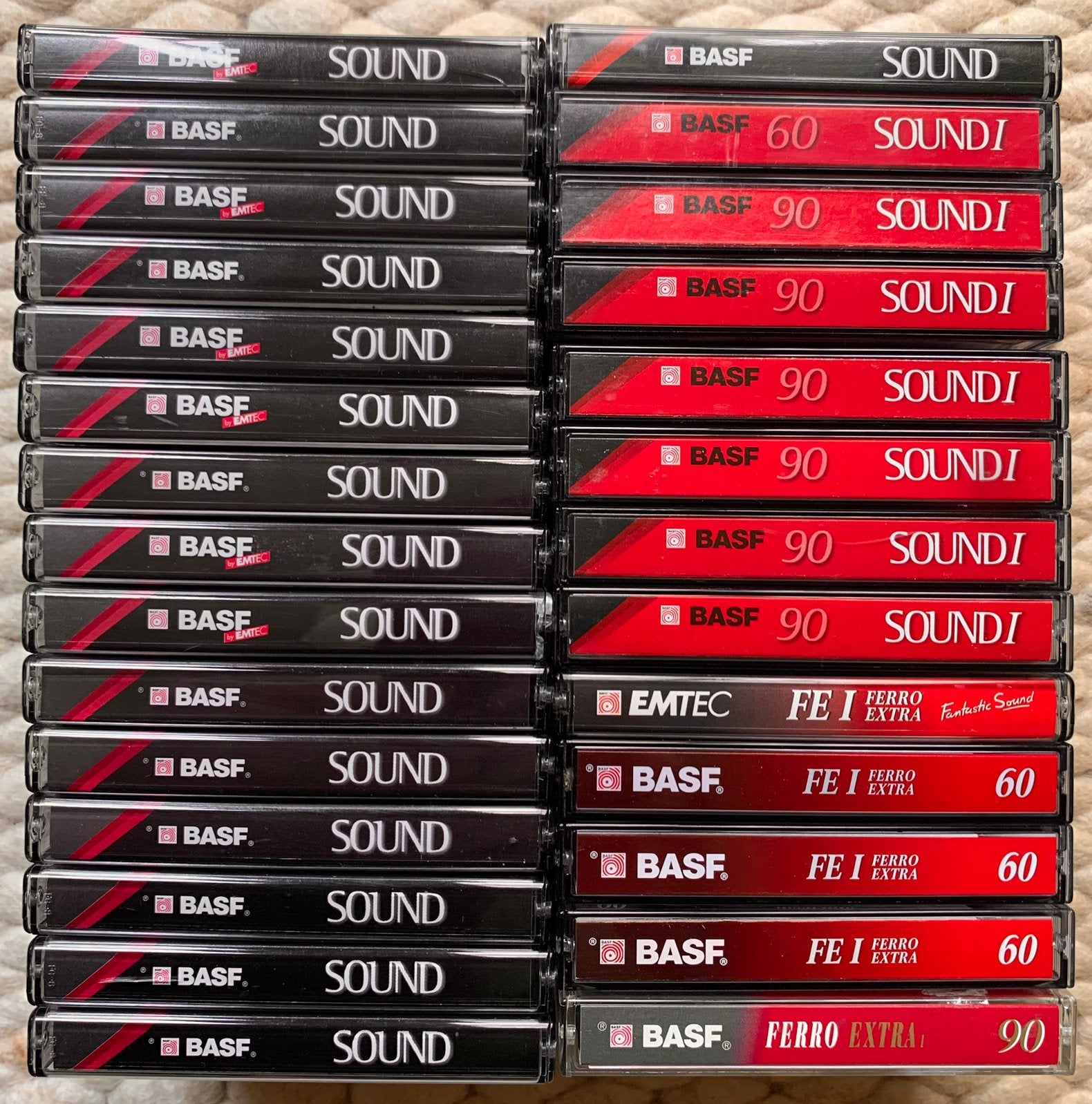 28x BASF Sound I 90 60 FEI C90 C60 cassettebandjes cassettes, Gebruikt, BASF / Emtec, Basf SE Carl-Bosch-Straße 38⁩ 67063 Ludwigshafen am Rhein Duitsland