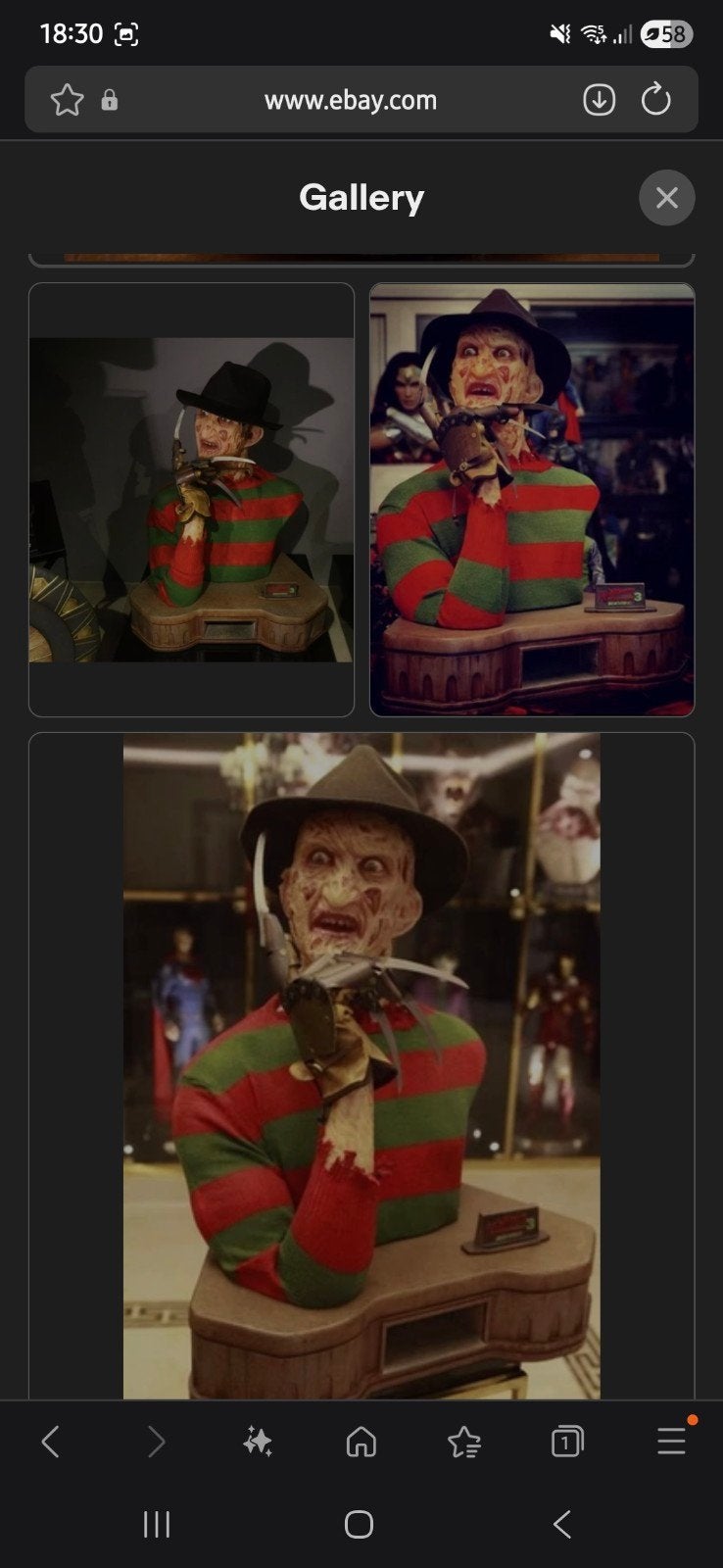 ECC A Nightmare on Elm Street Freddy Krueger Resin 1/1 Buste, Ophalen, Nieuw