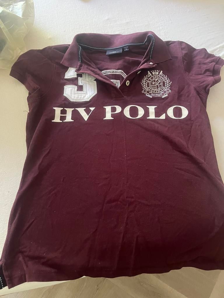 HV polo donkerrood maat S, Ophalen, Korte mouw, Maat 36 (S), Gedragen
