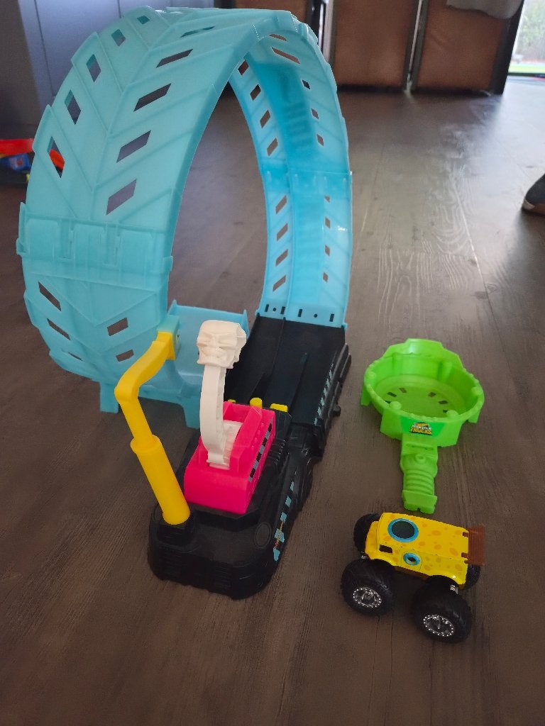 Hot wheels monster truck looping baan, Racebaan, Ophalen of Verzenden, Zo goed als nieuw, Hot Wheels