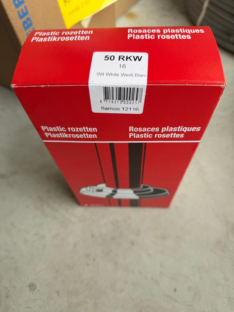 Flamco 50stuks RKW 16 Plastic Rozetten Wit, Doe-het-zelf en Verbouw, Buizen en Afvoer, Pvc, Minder dan 20 mm, Overige typen, Nieuw