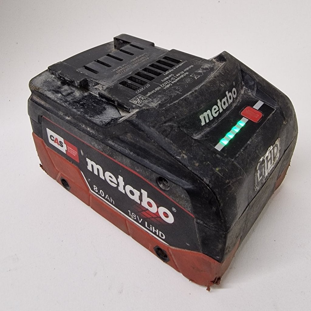 Metabo LiHD 18V 8.0 Ah Accu   | Inc garantie, Metabo, Gebruikt, Support@metabo.com, Metabo Corporation, Metabo-Werke GmbH, 
72622 NÃ¼rtingen
Germany