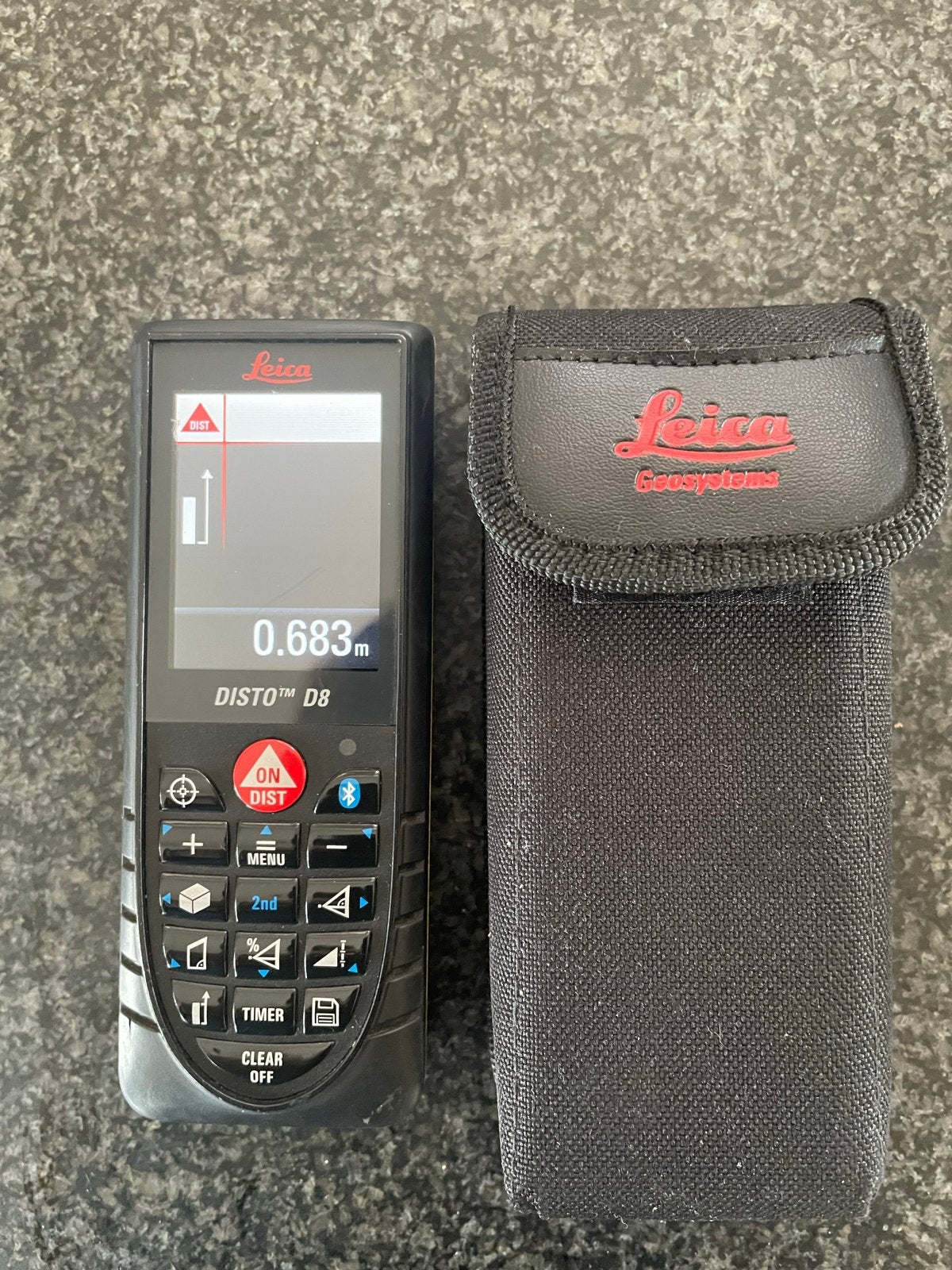 Leica Disto D8 laserafstandsmeter met hoesje, Ophalen of Verzenden, Gebruikt, Afstand