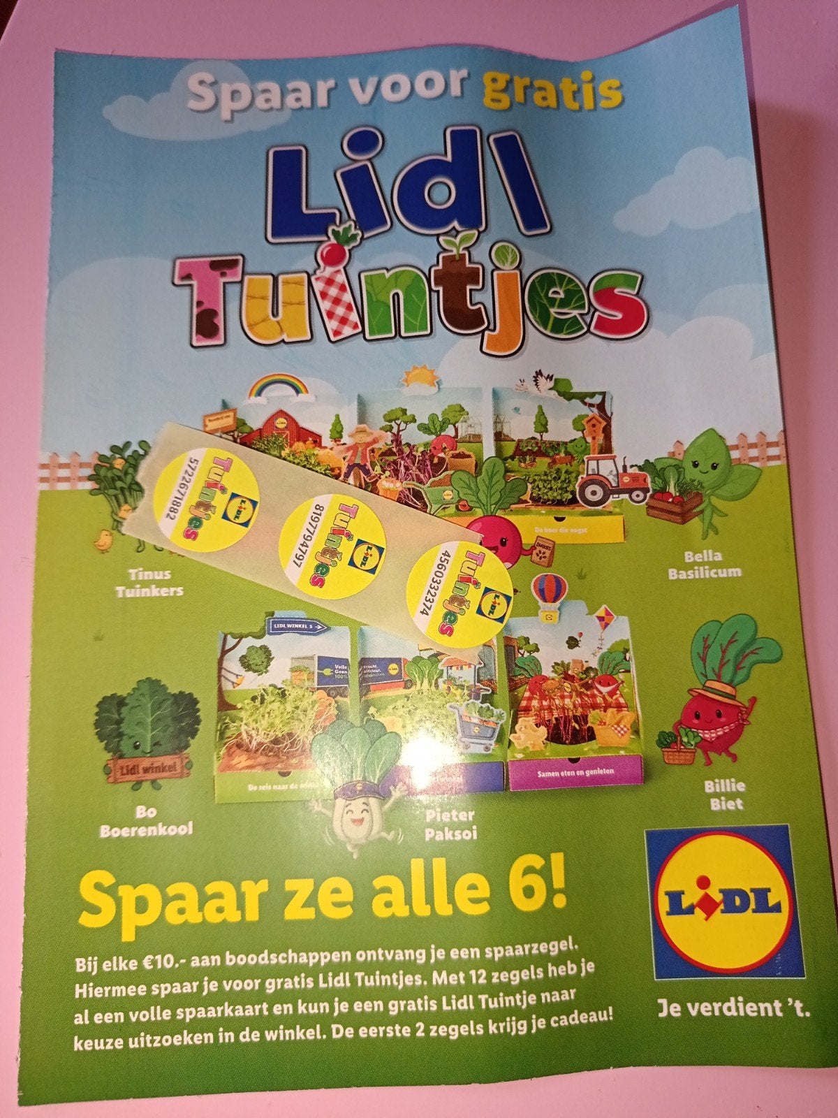 3 zegels Tuintjes LIDL, Lidl, Ophalen