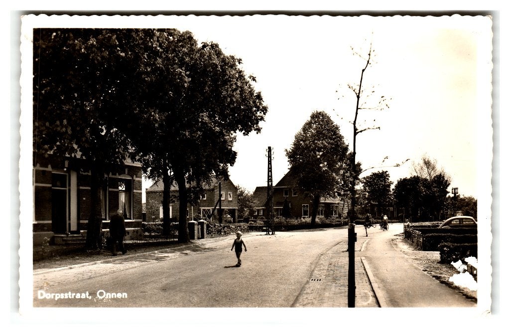 Onnen, Dorpsstraat, Verzenden, 1940 tot 1960, Gelopen, Groningen