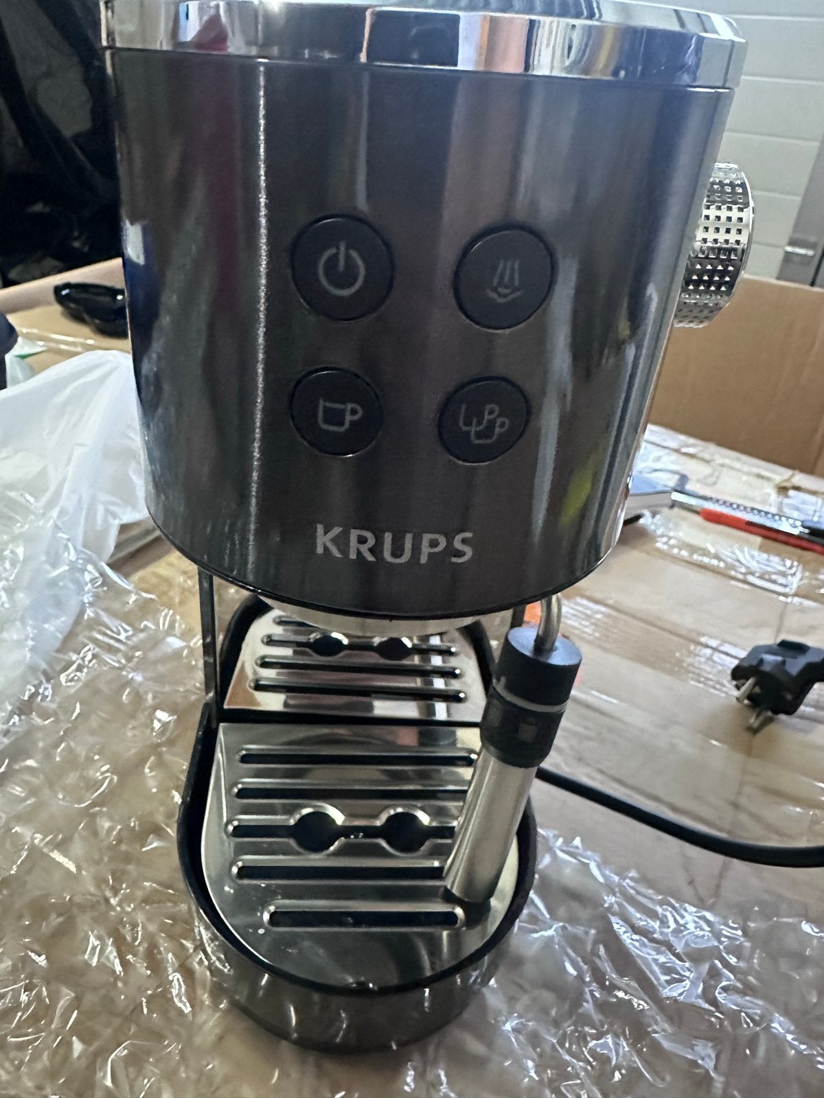 Krups Virtuoso + XP444 Espresso Apparaat - Nieuw, Stoompijpje, ., Espresso apparaat, Nieuw