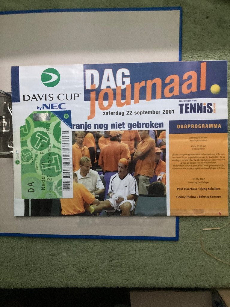 programma daviscup 2001 ned -finland, Verzamelen, Ophalen of Verzenden, Gebruikt, Overige sporten, Boek of Tijdschrift