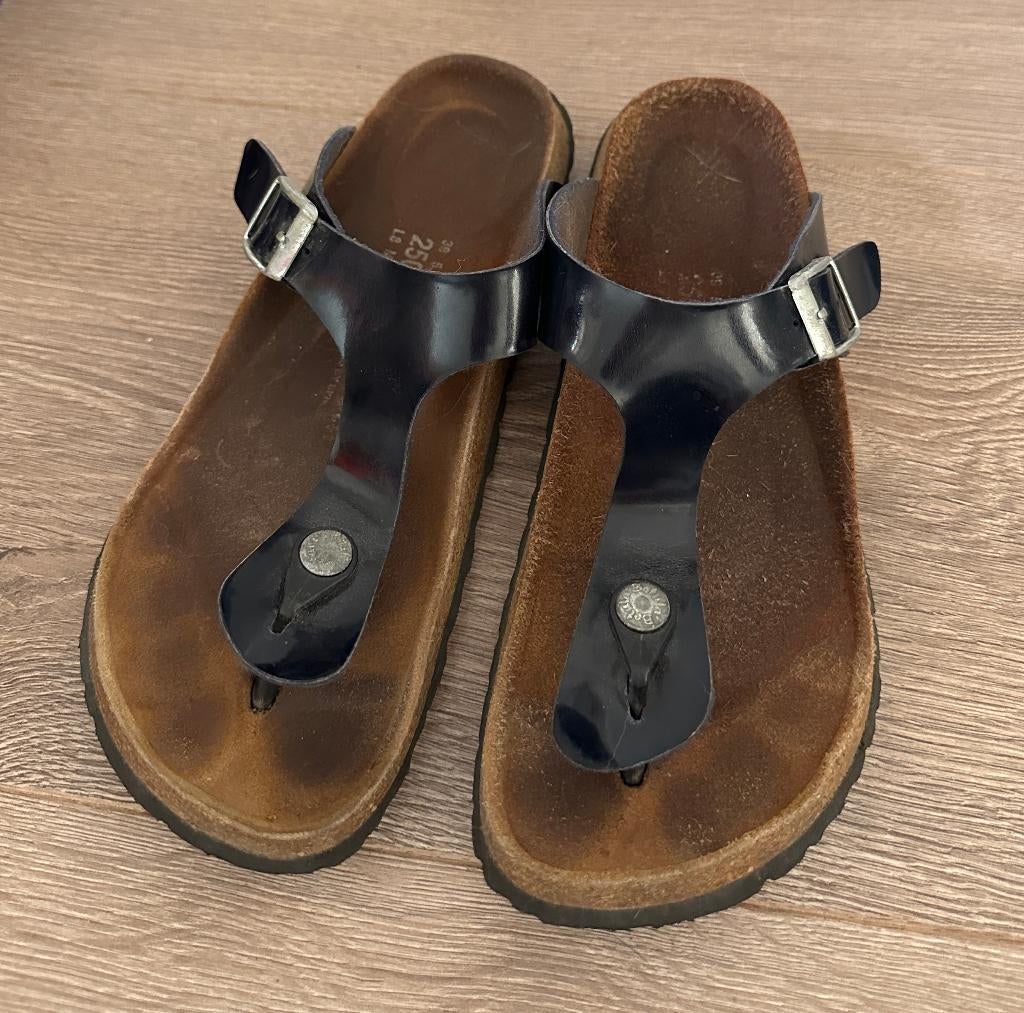 Birkenstock Gizeh zwarte teenslipper sandalen slippers 39, Zwart, Nieuw, Birkenstock, Sandalen of Muiltjes