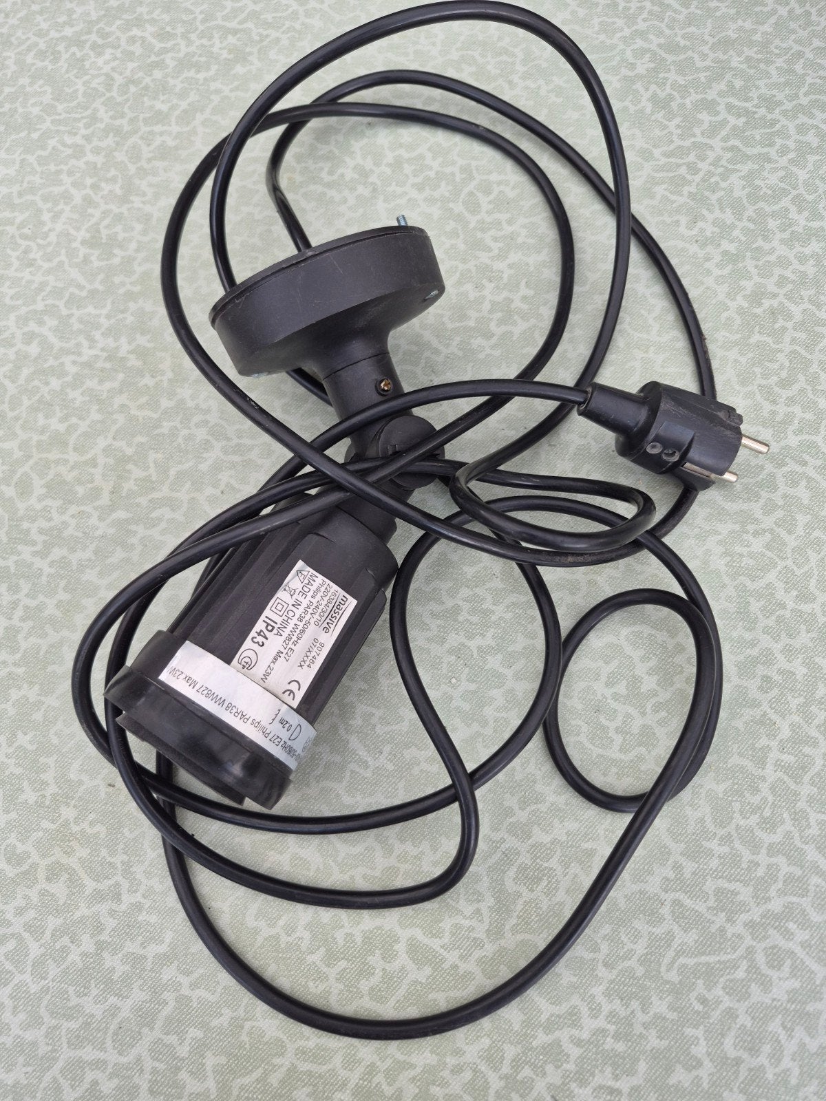 Massive Buitenlamp/Spot - Zwart, IP43, Ophalen, Kunststof, Gebruikt, Minder dan 50 watt