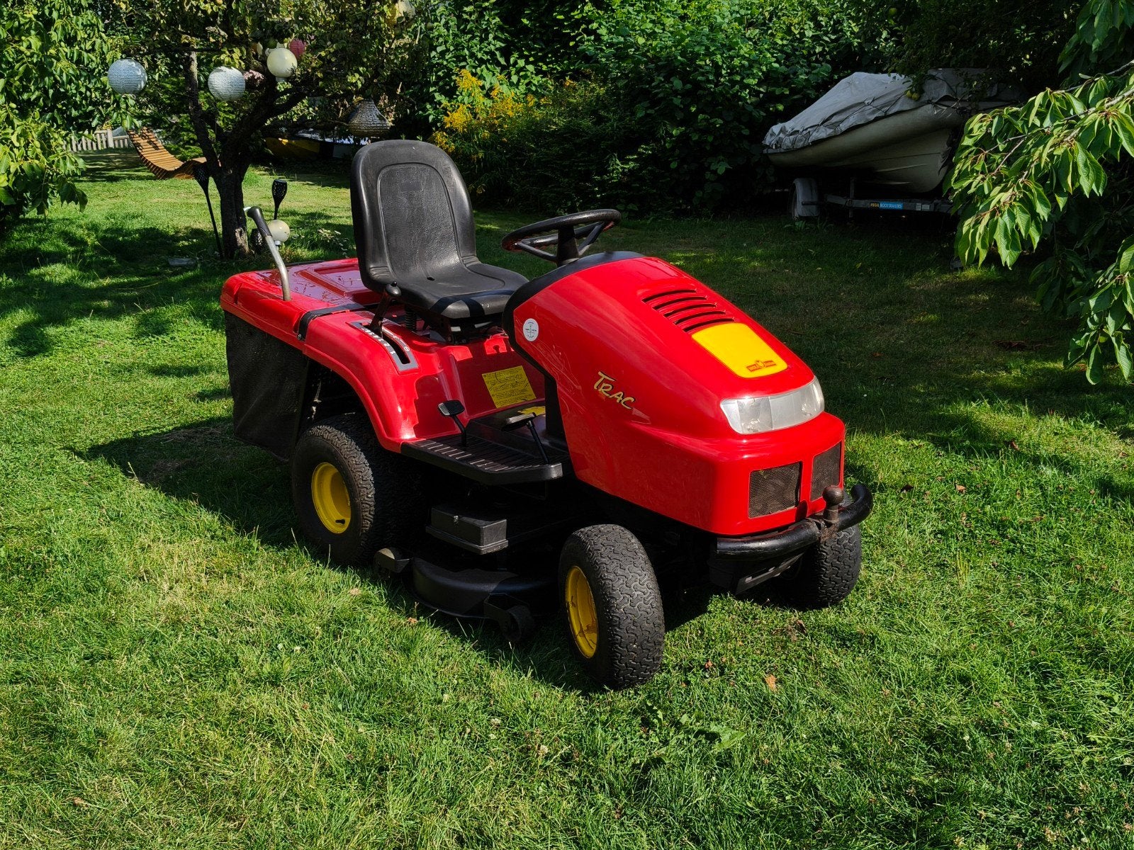 Wolfgarten Zitmaaier 18 pk 2 cilinder, Tuin en Terras, Zitmaaiers, Ophalen, Gebruikt, Opvangbak, 90 tot 120 cm