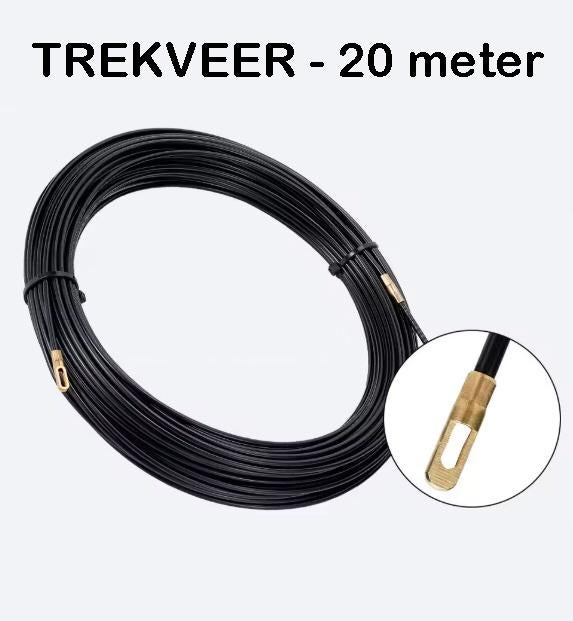 Trekveer 20meter Kabeltrekker Veerband Nylon Bedrading 20 m, Hobby en Vrije tijd, Overige Hobby en Vrije tijd, Nieuw, Ophalen of Verzenden