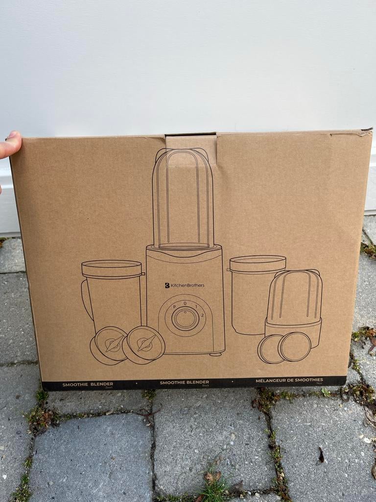 Nieuwe KitchenBrothers Smoothie Blender - Zwart, Ophalen of Verzenden, Nieuw, Blender