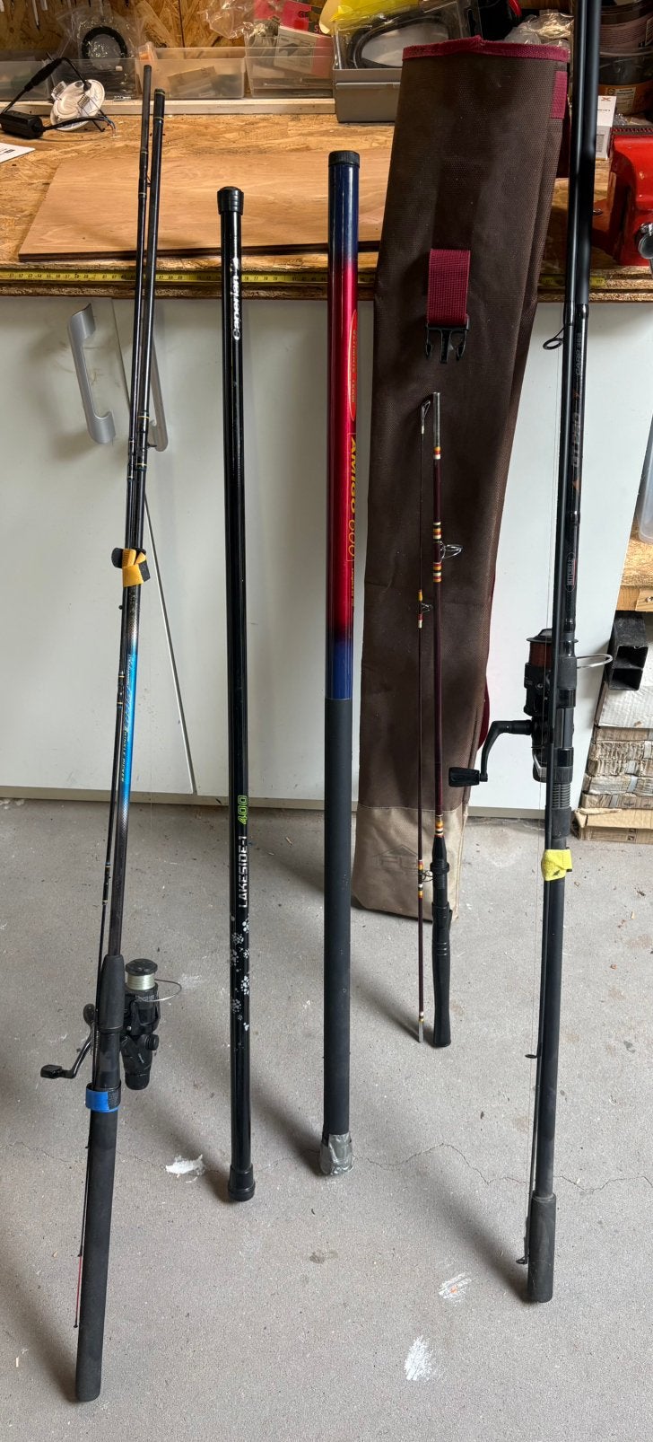 Vishengels / visspullen, Watersport en Boten, Ophalen, Gebruikt, Complete set