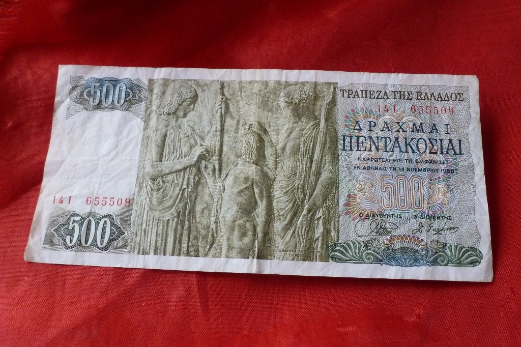 Bankbiljet - 8x Griekenland 50/100/500 Drachme fr/zf- (b 69, Postzegels en Munten, Bankbiljetten | Europa | Niet-Eurobiljetten