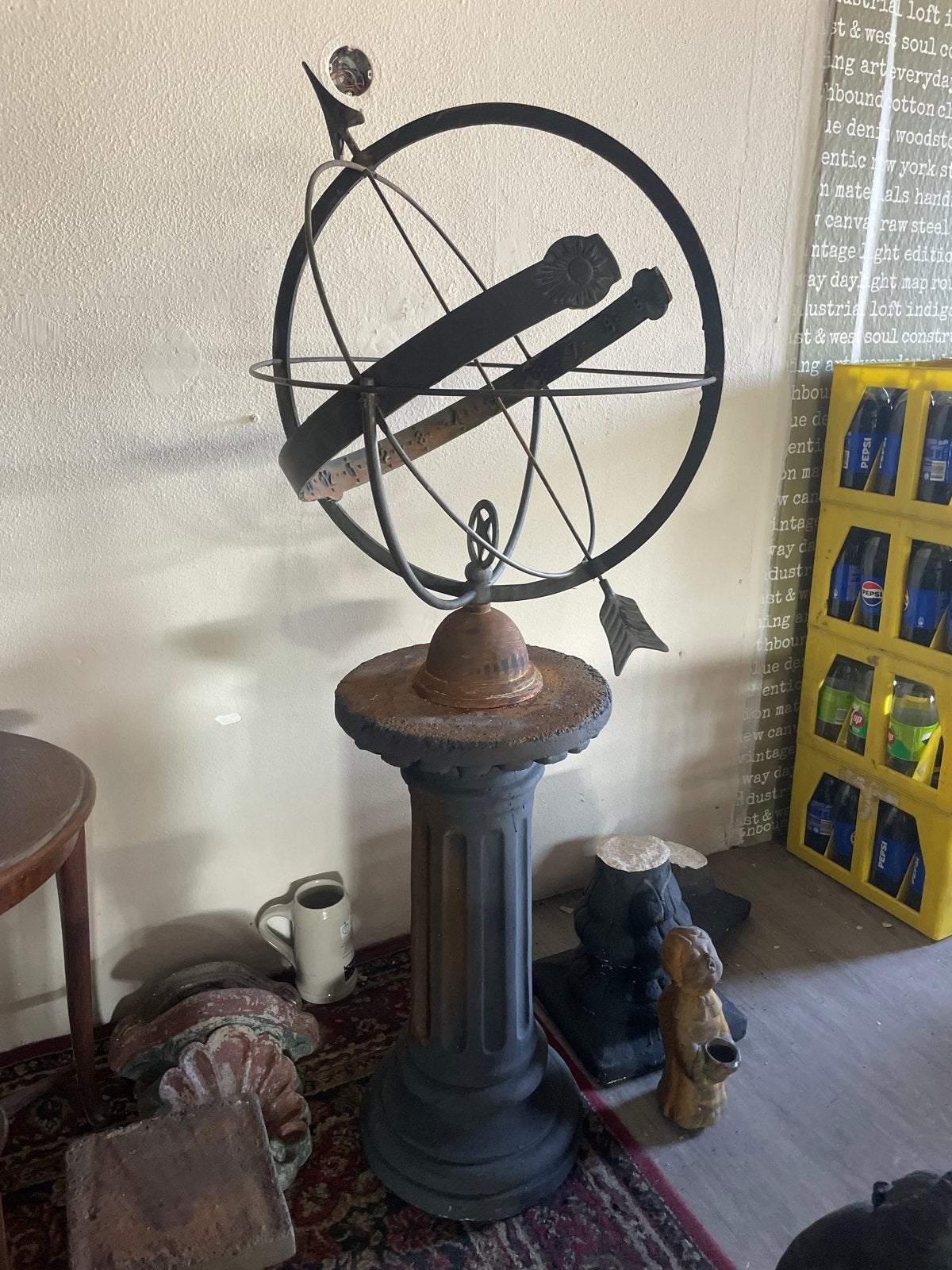 Vintage Zonnewijzer - Roest en Verf, Tuin en Terras, Zonnewijzers, Ophalen, Gebruikt