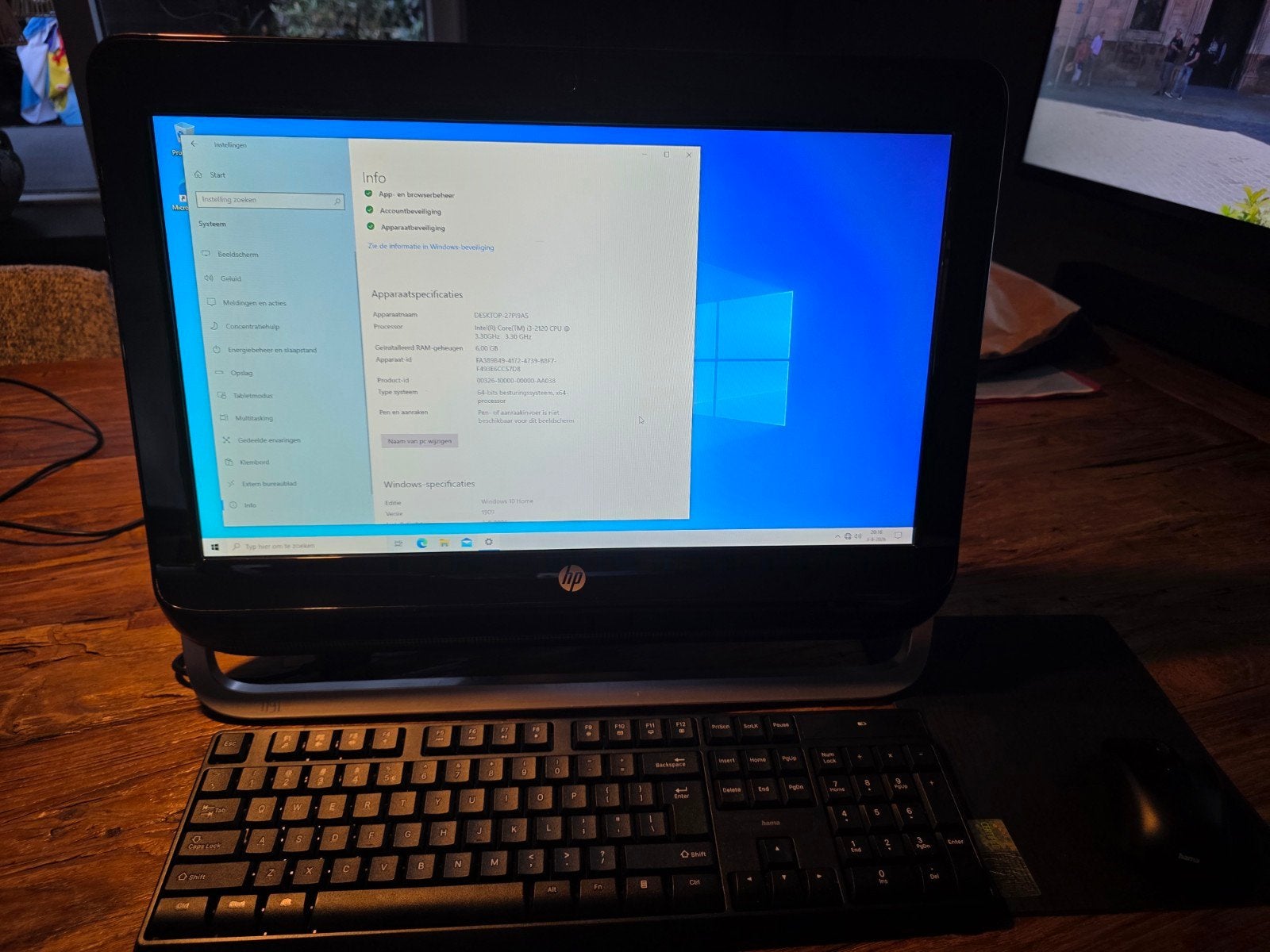 HP all in one pc i3, Computers en Software, Desktop Pc's, Ophalen, Gebruikt, SSD