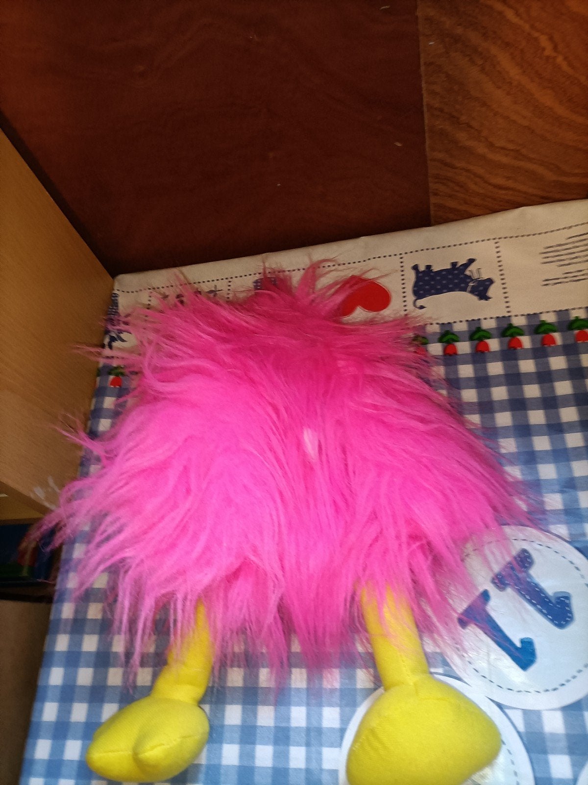 Roze kraai handpop vogel met piepje Family shop Gouda, Ophalen of Verzenden, Zo goed als nieuw, Overige typen