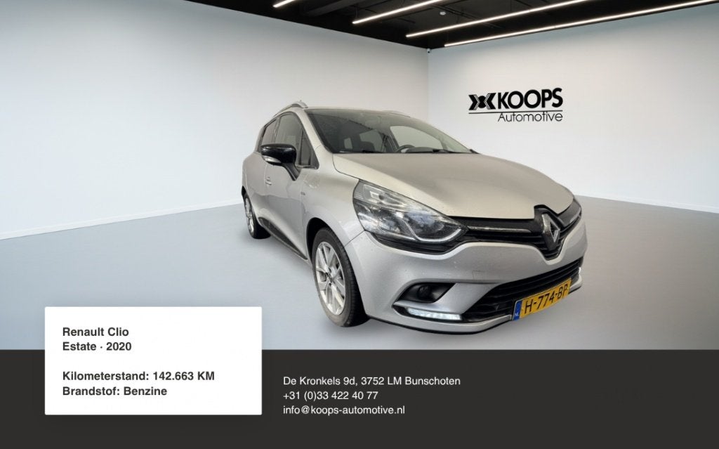 Renault Clio Estate Navigatie | Parkeersensor | Airco | APK, 898 cc, Stof, Gebruikt, 1098 kg