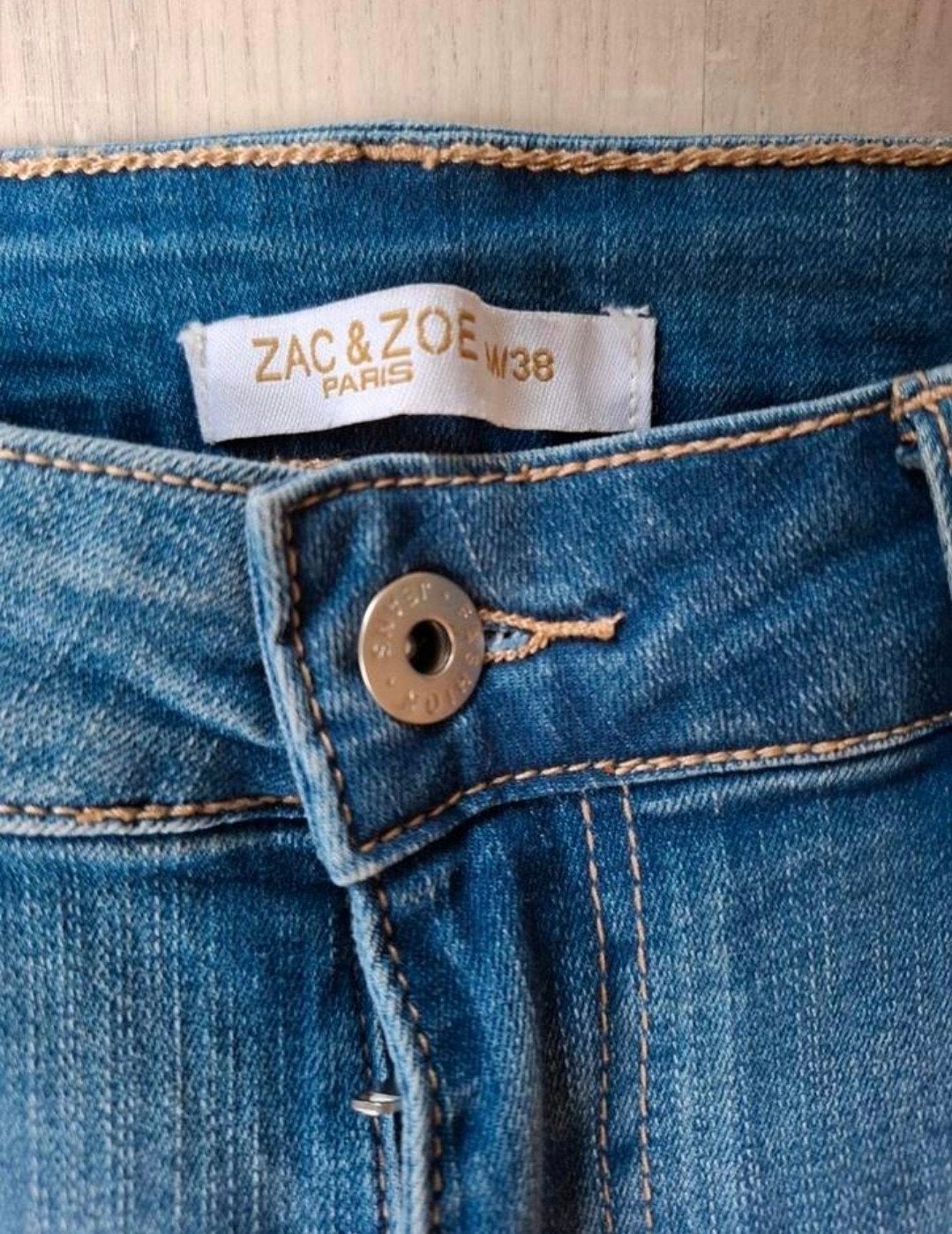zac en xoe spijkerbroek,2de vd helft, Kleding | Dames, Blauw, Ophalen of Verzenden, Zo goed als nieuw, Zac en zoe