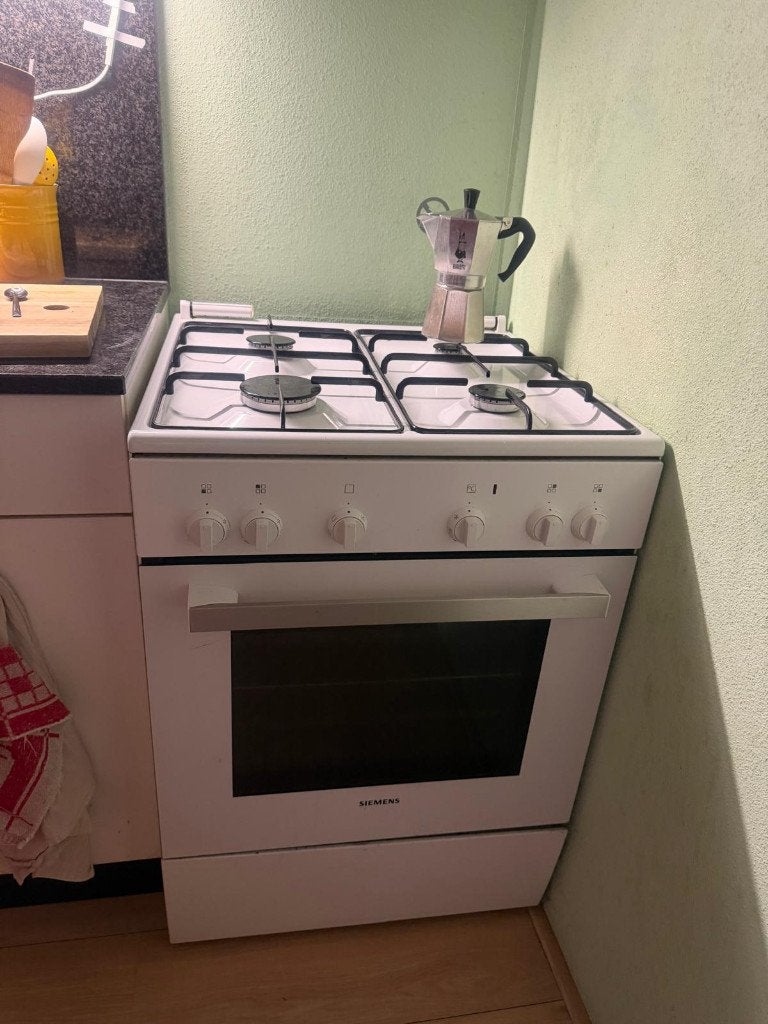 Gasfornuis met oven, Ophalen, Gebruikt, Minder dan 85 cm, 4 kookzones