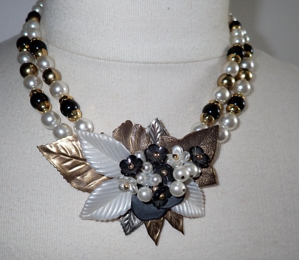 Vintage collier 80-ties, Verzenden, Zo goed als nieuw, Overige materialen