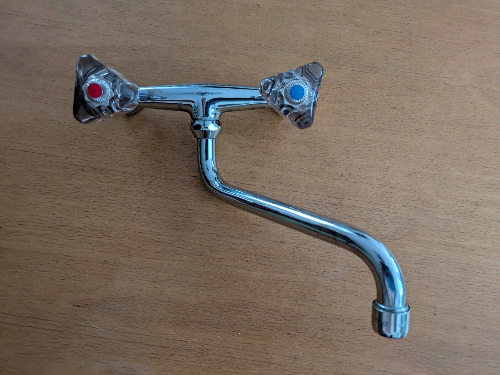 Chromen kraan met transparante knoppen, Doe-het-zelf en Verbouw, Sanitair, Ophalen of Verzenden, Gebruikt, Chroom, Kraan