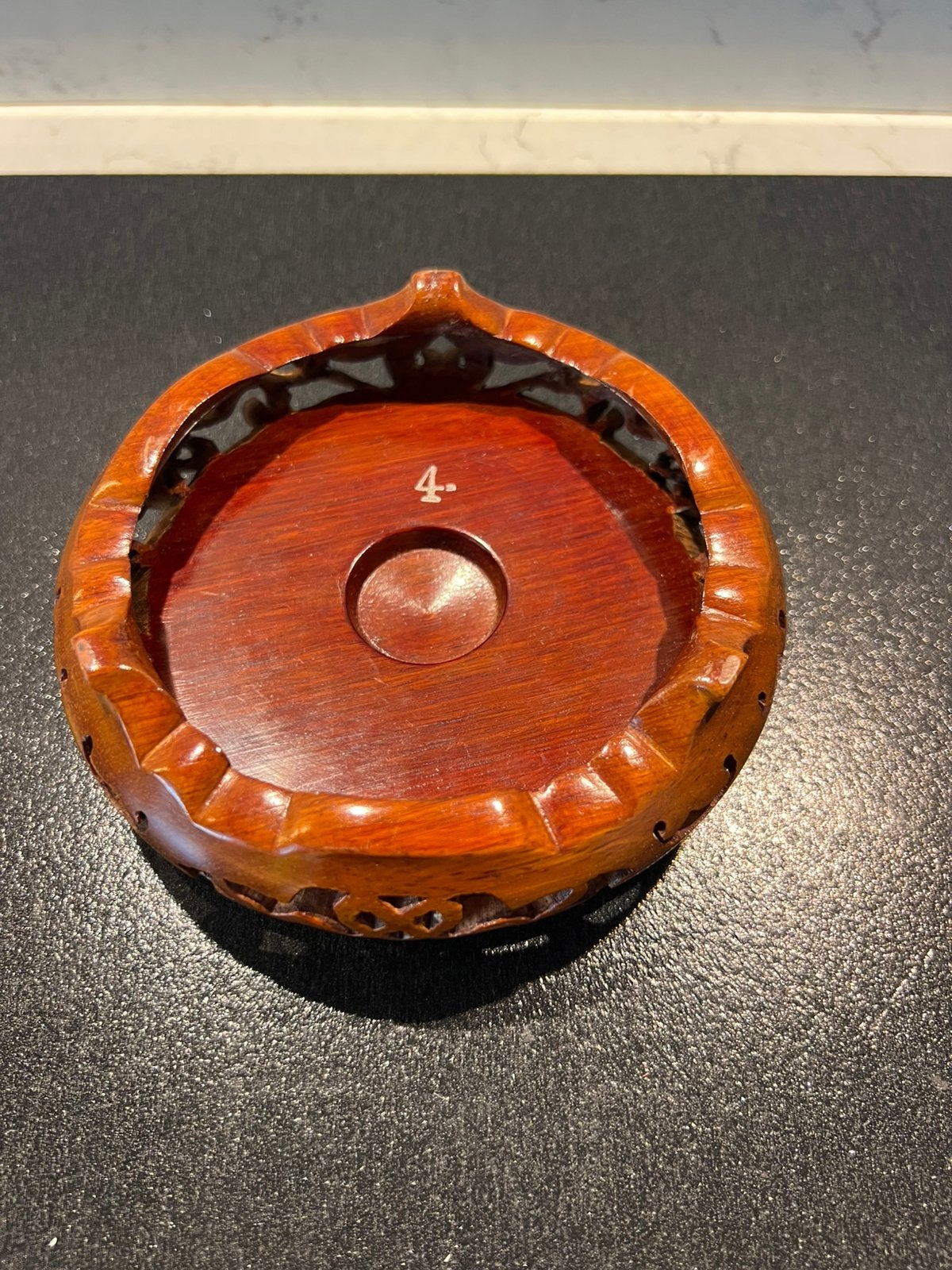 Chinese houten onderzetter., Ophalen of Verzenden