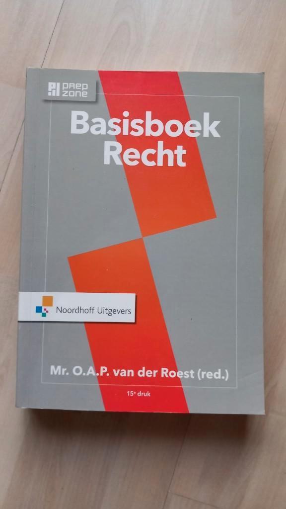 Basisboek Recht, Ophalen of Verzenden, Zo goed als nieuw, Economie en Marketing, Noordhoff Uitgevers