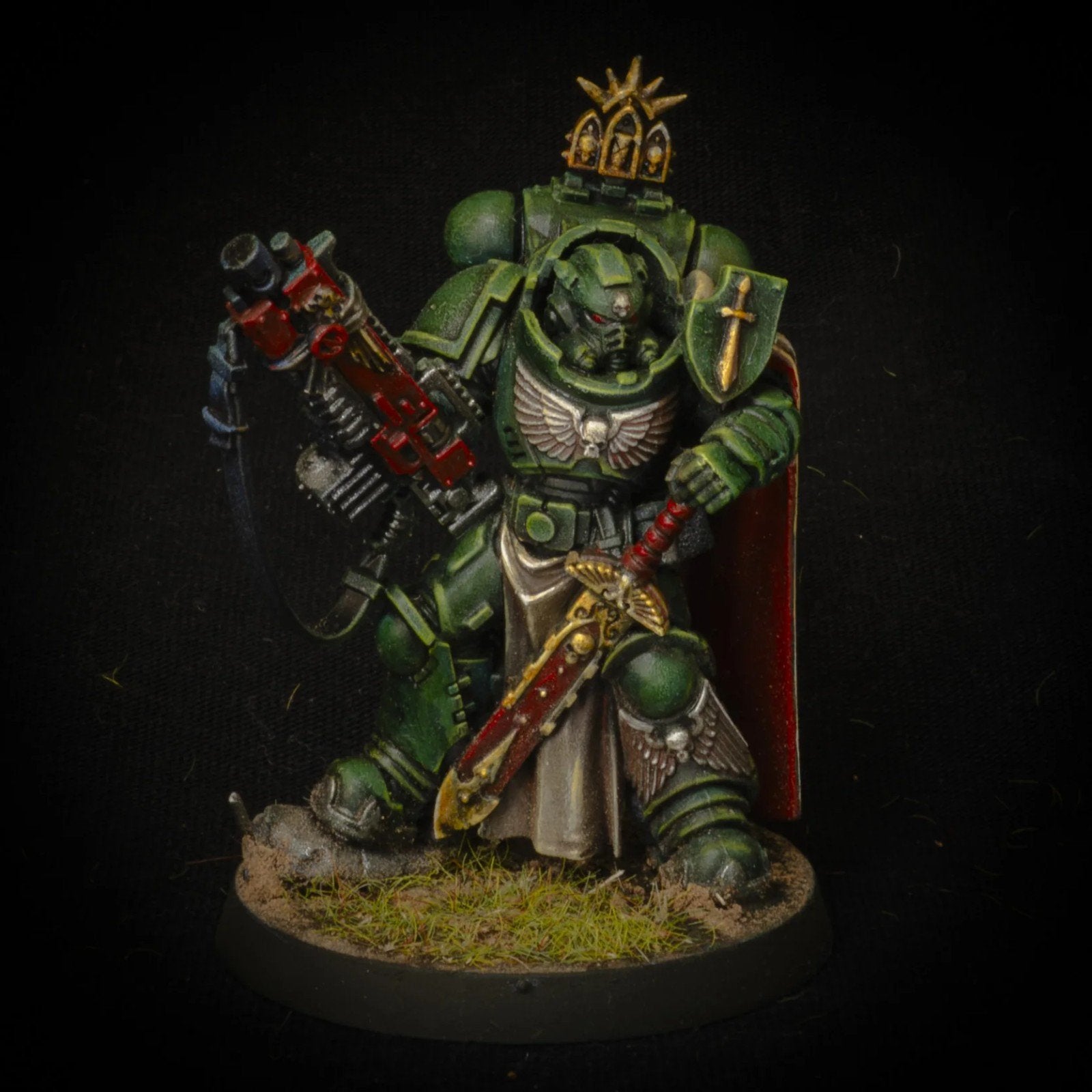 Warhammer 40K Dark Angels captain, Ophalen of Verzenden, 1:35 tot 1:50