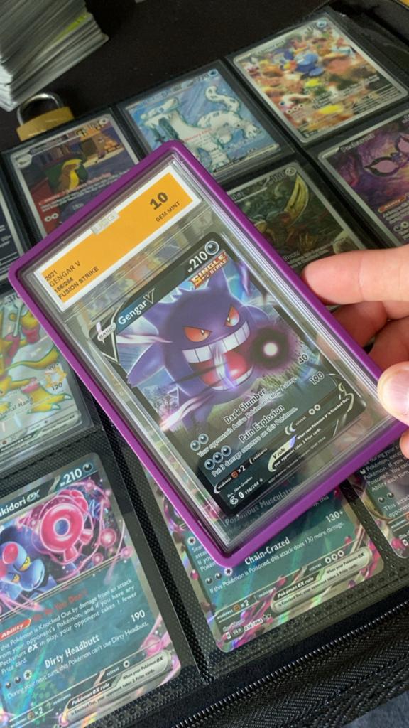 Gengar V 158/264 Fusion Strike UCG 10 Gem Mint Graded Kaart, Ophalen of Verzenden, Zo goed als nieuw, Losse kaart, Foil
