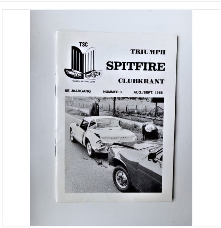 triumph spitfire clubblad nr.3*1986* AUG/SEPT.-TSC, Ophalen of Verzenden, Zo goed als nieuw, Overige merken, TSC