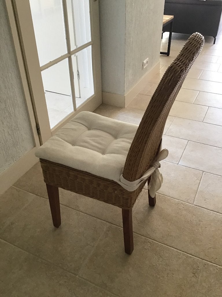 Rieten stoelen, Huis en Inrichting, Stoelen, Ophalen, Gebruikt, Bruin, Hout