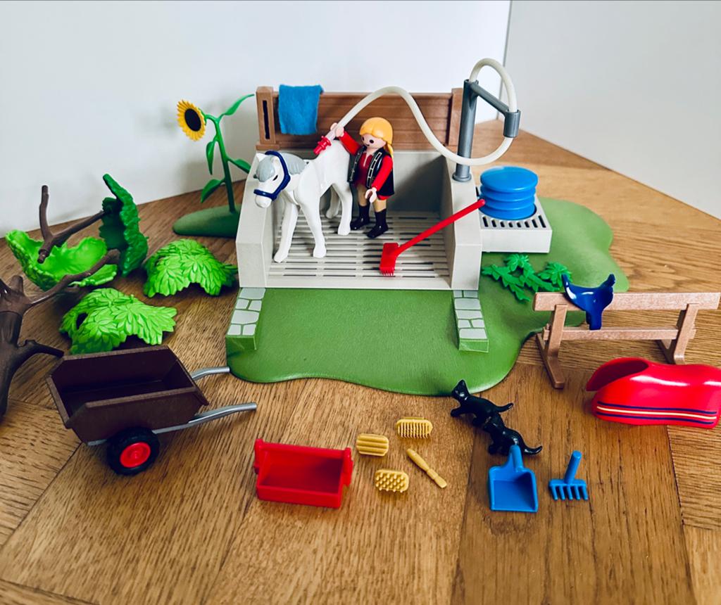 Playmobil Wasbox voor paarden - 4193, Kinderen en Baby's, Speelgoed | Playmobil, Ophalen of Verzenden, Zo goed als nieuw, Complete set