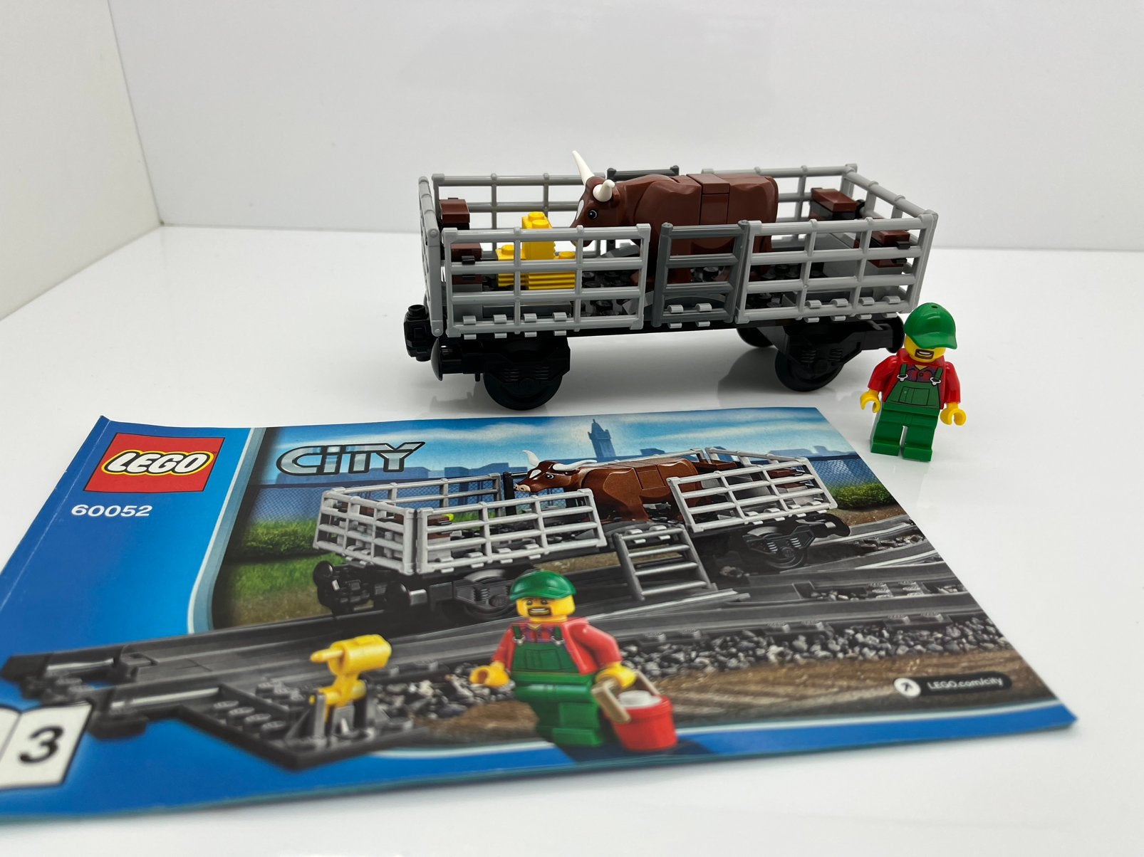 Lego trein 60052 wagon veewagen, Ophalen of Verzenden, Zo goed als nieuw