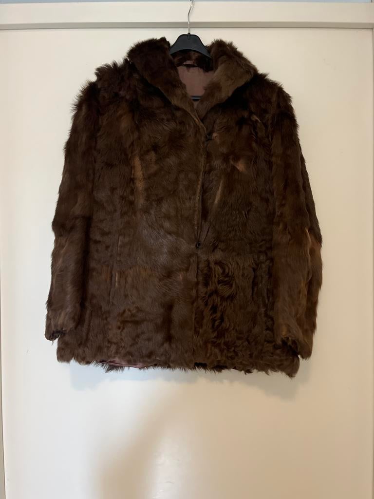 Bruin bont jasje, Ophalen of Verzenden, Gedragen, Maat 38/40 (M), Bruin