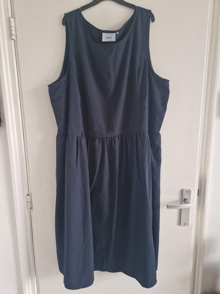 Zizzi jurk donkerblauw maat L (50-52), Blauw, Maat 46/48 (XL) of groter, Ophalen of Verzenden, Zo goed als nieuw
