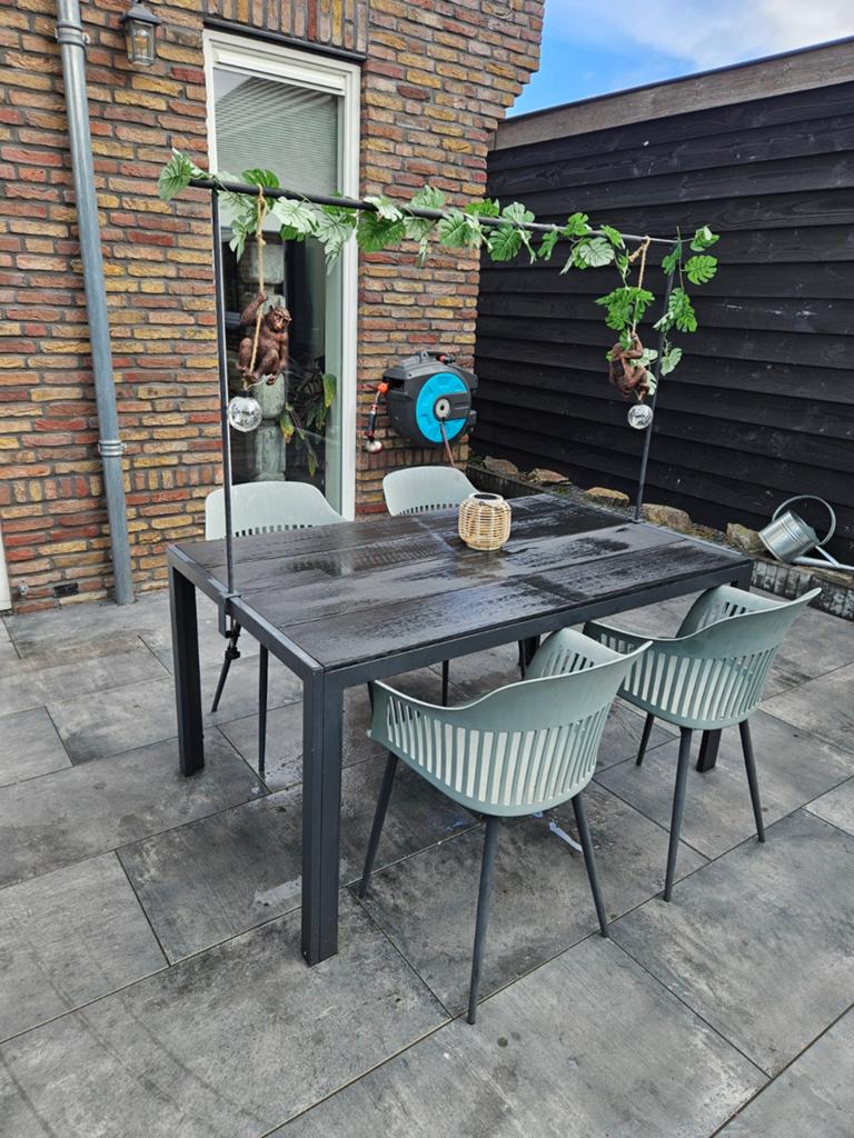 Tuinset met 4 stoelen, Tuin en Terras, Tuinsets en Loungesets, Ophalen, 4 zitplaatsen, Gebruikt, Tuinset