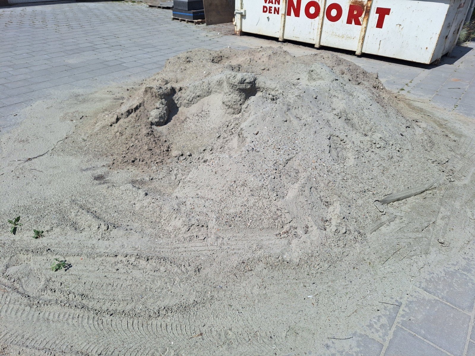 Ophoogzand terras, Ophalen, Ophoogzand