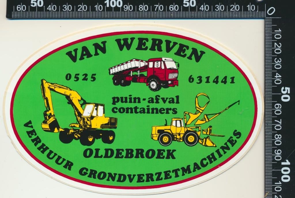 Sticker: Van Werven Aannemersbedrijf - Oldebroek (3), Ophalen of Verzenden, Zo goed als nieuw, Bedrijf of Vereniging