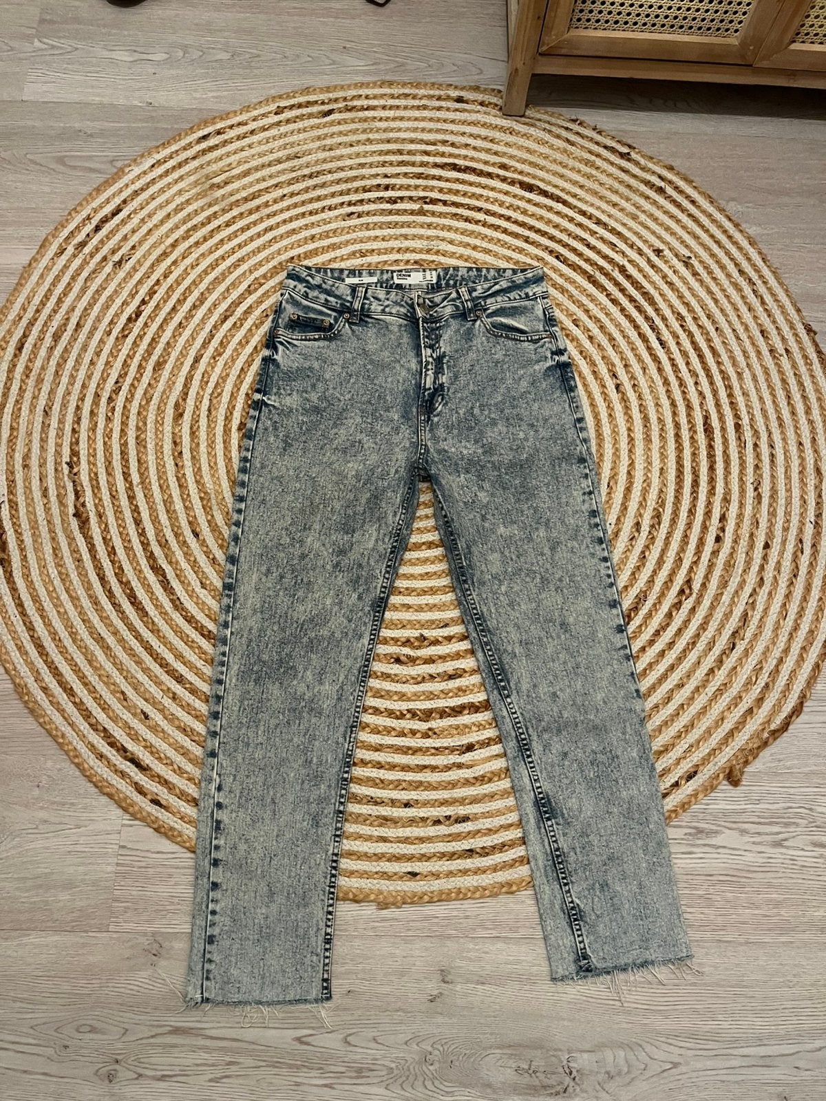 Bershka denim jeans spijkerbroek maat 38, Ophalen of Verzenden, Zo goed als nieuw, Blauw, W30 - W32 (confectie 38/40)