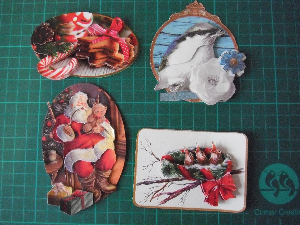 set 3D plaatjes Kerst -2, Ophalen of Verzenden, Nieuw, Kerst, Knipvel
