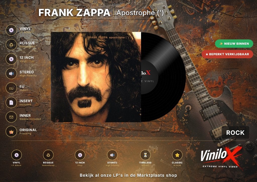 Frank Zappa – Apostrophe (') | LP, LP, Beschermende buitenhoes, Ophalen of Verzenden, 12 inch