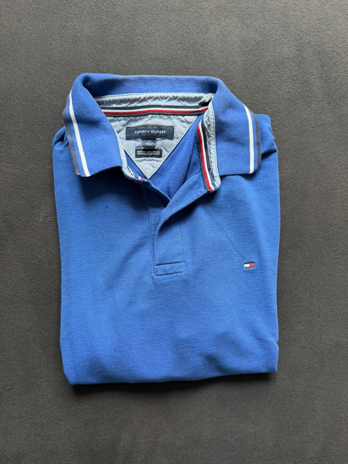 Tommy Hilfiger polo - L, Ophalen of Verzenden, Gedragen, Maat 52/54 (L), Blauw