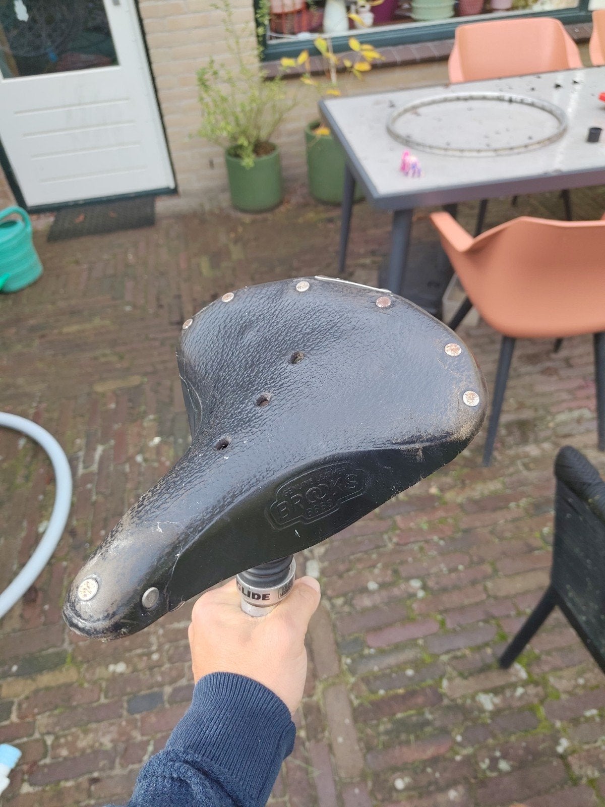 Brooks b66s zadel met verende zadelpen, Ophalen, Gebruikt, Leer, Brooks