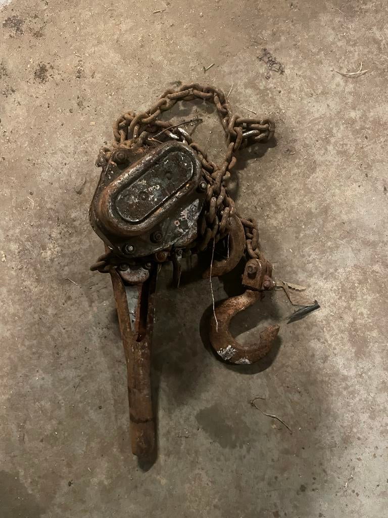 handkettingtakel, Ophalen, Gebruikt, Handmatig