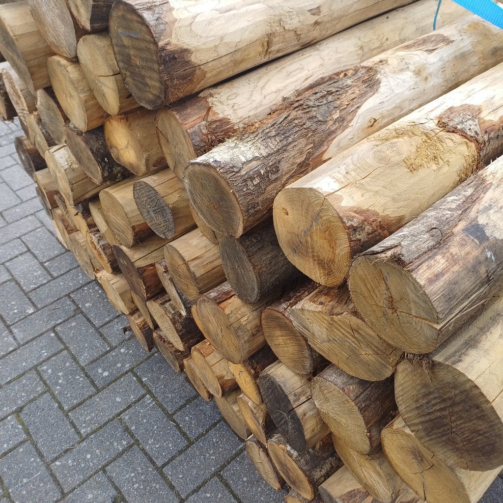 Geschilde Kastanje paal 4 meter lang 12 tot 14 cm dikte!!, Ophalen, Nieuw, 250 cm of meer, Balken