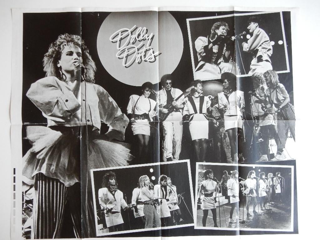 Dolly Dots poster, achterkant Tom Selleck., Rechthoekig Liggend, Ophalen of Verzenden, Zo goed als nieuw, A1 t/m A3
