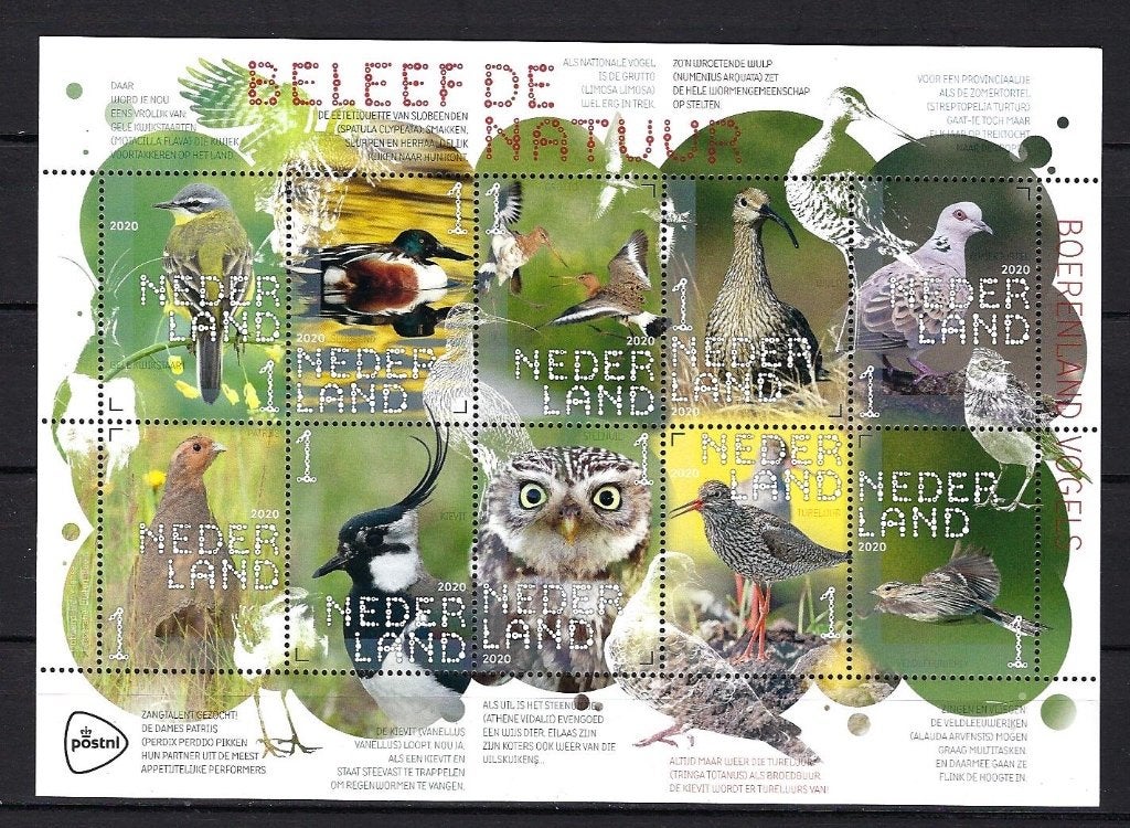 NVPH V3824/V2833 (Boerenland Vogels) Postfris, Ophalen of Verzenden, Na 1940, Postfris