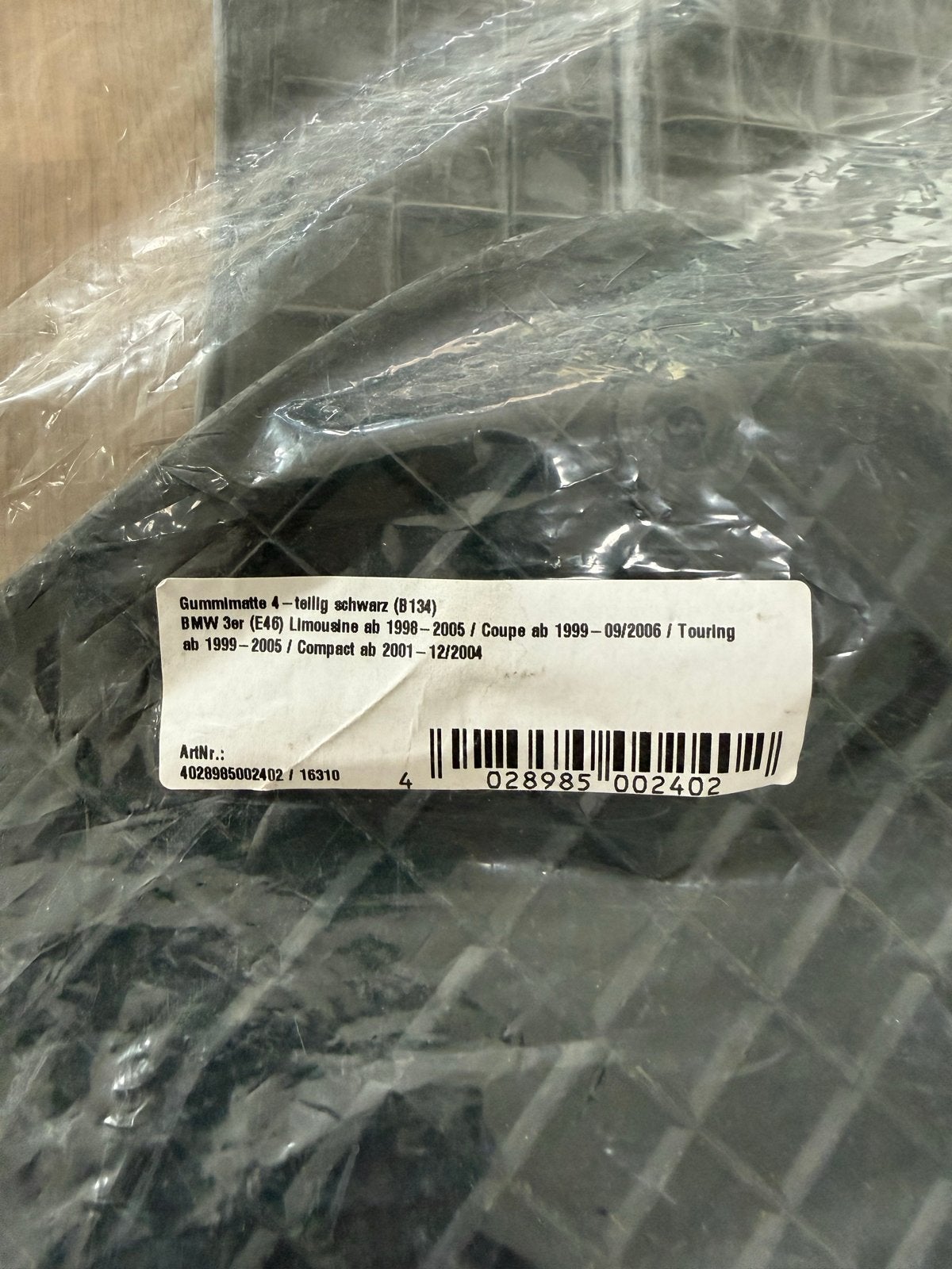 Rubberen automatten BMW 3 Serie (E46) zwart, Ophalen of Verzenden, Nieuw