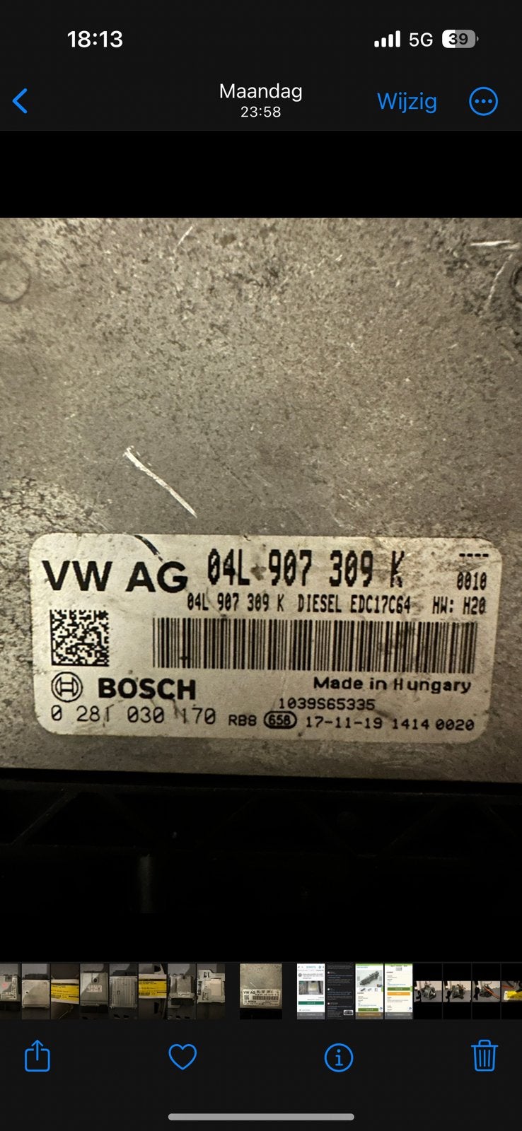 Te koop motor computer vw caddy, Auto-onderdelen, Ophalen of Verzenden